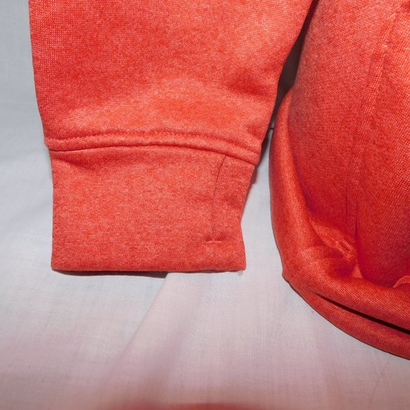 BURTON Women M OAK LONG Pullover Technical Hoodie Sweatshirt Cranberry Orange - Picture 9 of 14